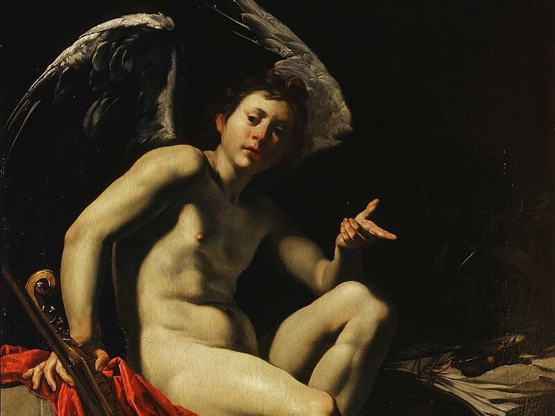 1593-Orazio Riminaldi - Amore Vincitore, 1624, Galleria Palatina, Firenze